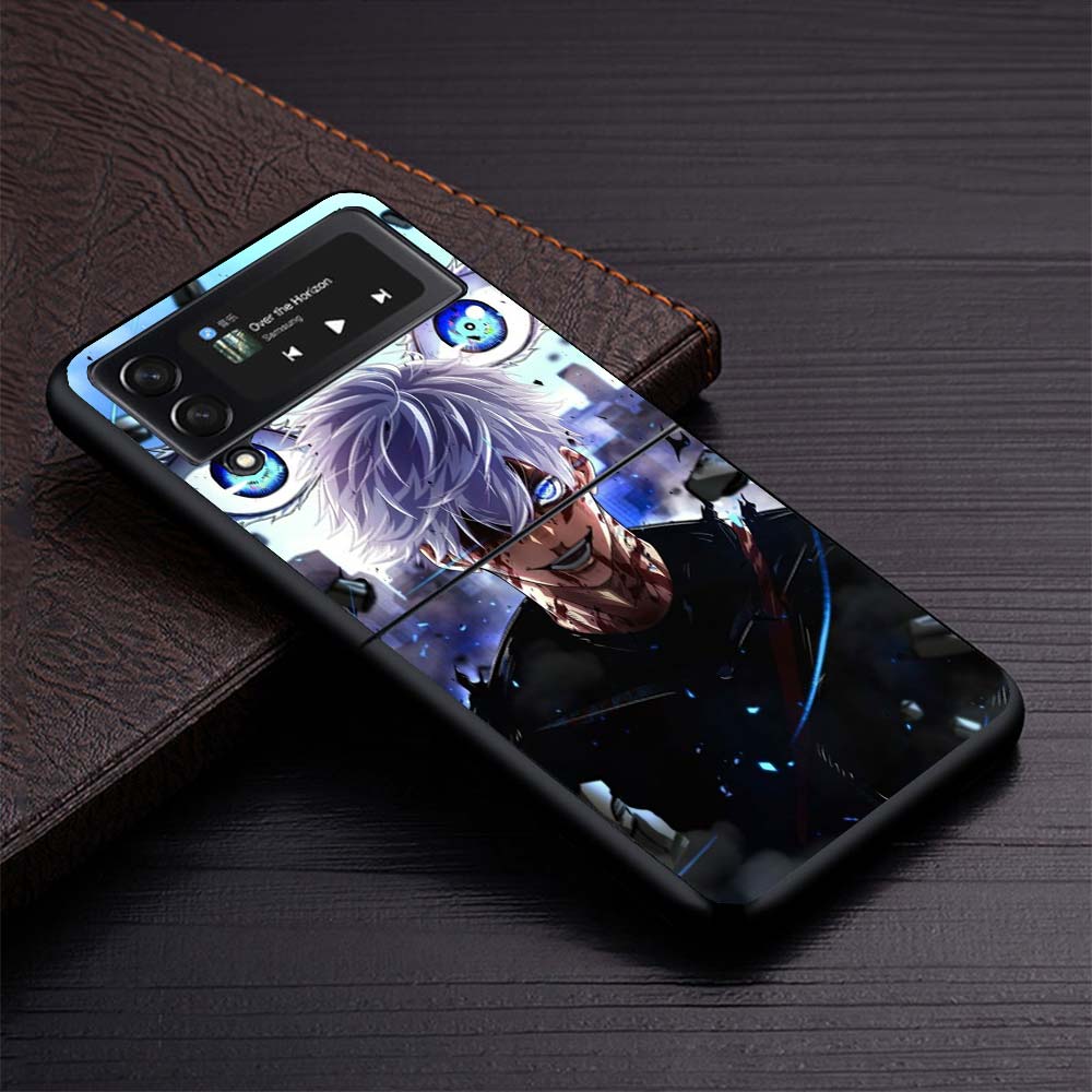 Kaisen J-Jujutsu Gojo Satoru Phone Case For Samsung Galaxy Z Flip3 Flip4 Flip5 Flip6 Flip7 For Z Flip 7 6 5 4 3 5G Hard Folding