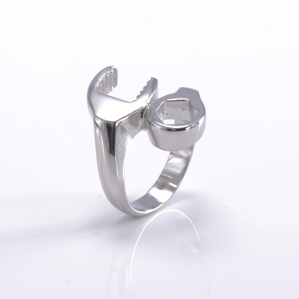 Personalized titanium steel  wrench rin open ring punk ring