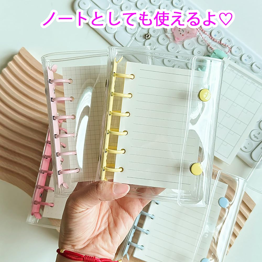 A7 mini 20 A7 refill x 20 sticker shrink mini card fan collage mini sticker book included (Purple + + sheets) sheets, book, plastic, transparent,