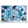 Mocsicka Cake Crush Photography Background Balloons Stripe Wall Baby Shower Party Birthday Photo Backdrop Decorations Wallpaper