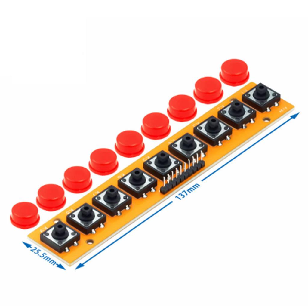 1~100Pcs 9 Channel Key Module Push Button Switch Trigger Signal Conduction Voice Playback Control Accessory Circuit Board