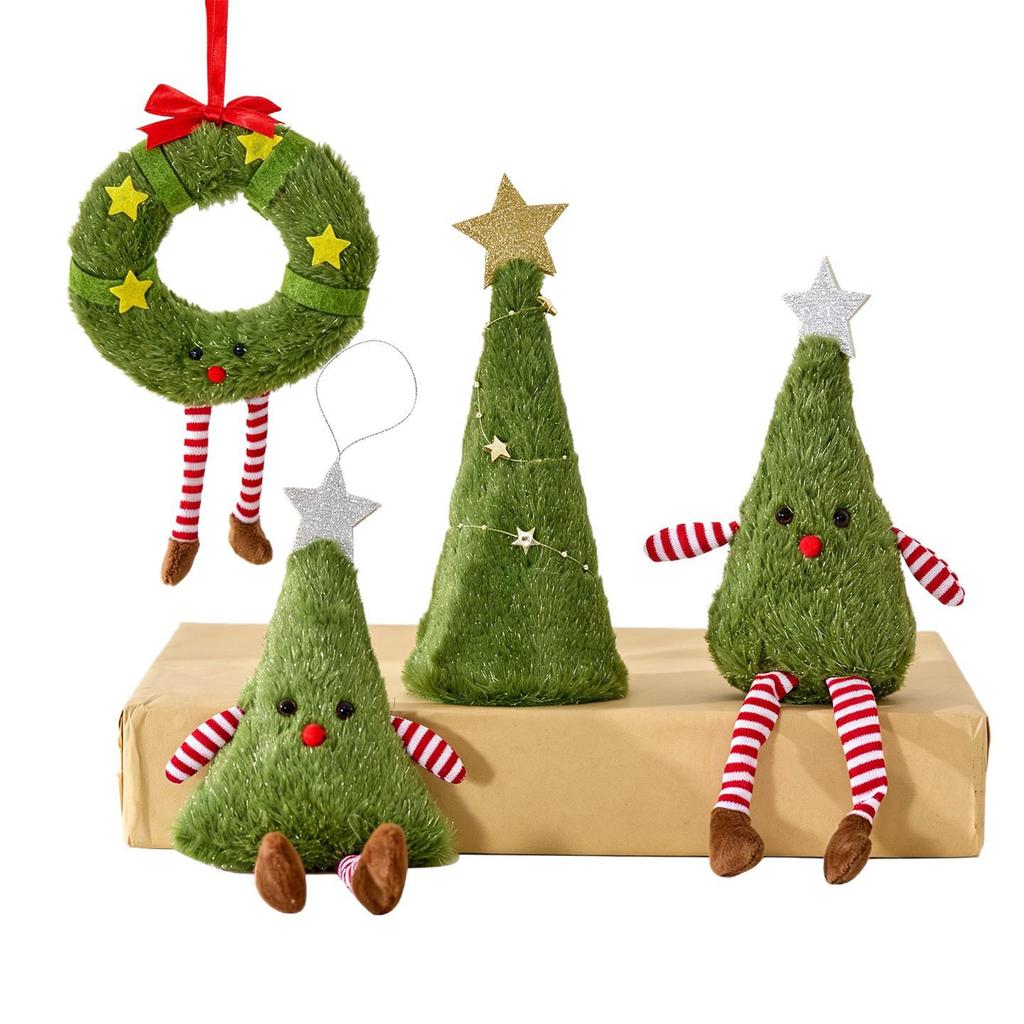 Trendy Plush Christmas Tree Wreath Ornament & Photography Prop