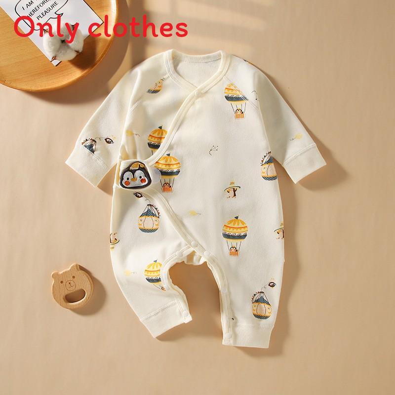 Baby Romper With Pure Cotton Long Sleeve Design For Newborns And Toddlers