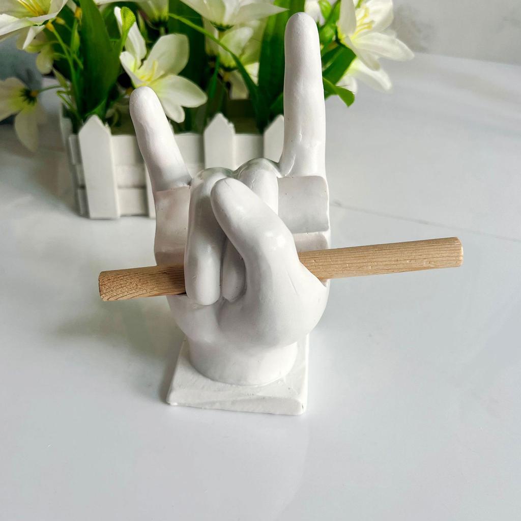 Drum Stick Holder Display Storage Hand Drumsticks Holder Rock Hand Display Rack Room Decor Resin Funny Stand Drum Sticks