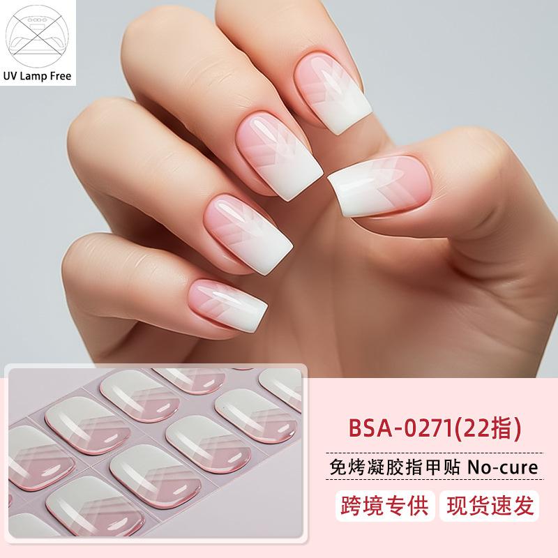Leopard Print Gel Nail Art Sticker Waterproof Flash Ice Transparent Free Baking Lamp Nail Oil Film Nail Sticker