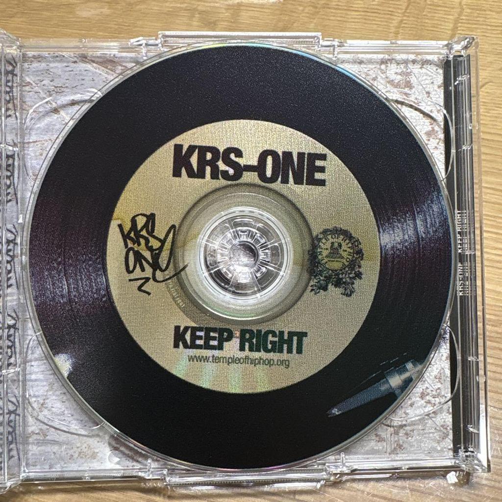 [USED] CD KRS-ONE KEEP RIGHT Signed by the Person In Question
