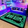 Money Never Sleeps Non-Slip Washable Indoor Outdoor Floor Rug Area Carpet for Living Room Bedroom Patio Garden Home Decor