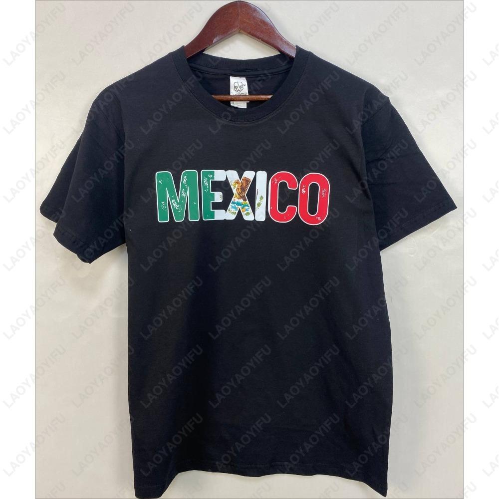 Sommer Mexiko T-Shirts Mexikanische Flagge Grafik Streetwear Herren Damen Mode Locker Kurzarm T-Shirt Baumwolle T-Shirts Oberteile Kleidung