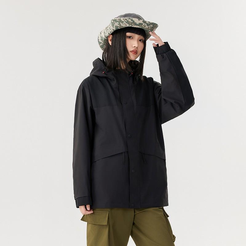 Removable Down Liner Jacket Men Women Waterproof Windproof Outdoor Travel Coat With Detachable Hood