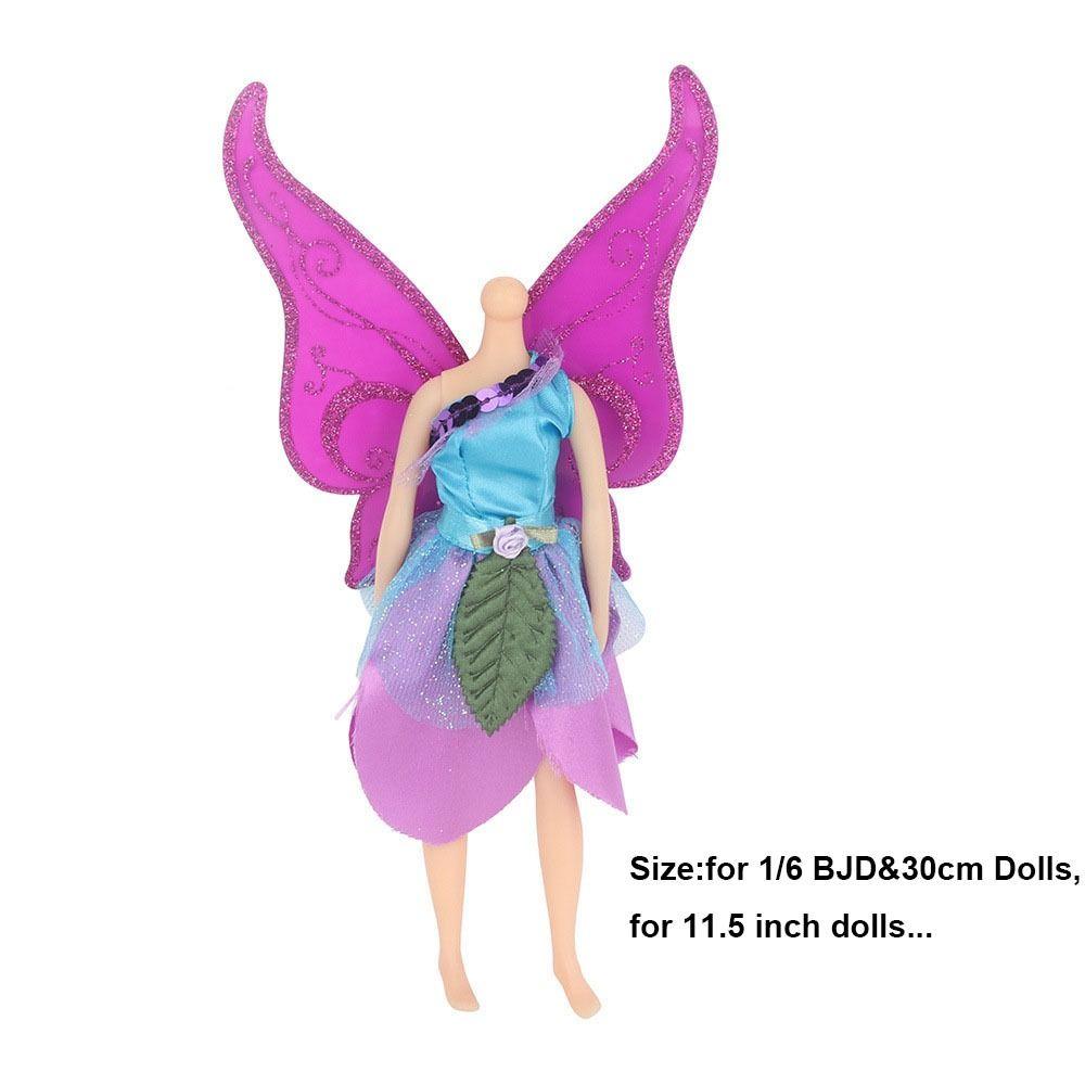 Cute Doll Clothes Fairy Dresses Butterfly Wing Skirt for 1/6 BJD&30cm Doll Doll Accessories Toys