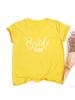 Bride Team Couple Bachelorette Bride Party Unisex Summer TShirt Hipster Short Sleeve Tops Girls Tees Camisetas Mujer