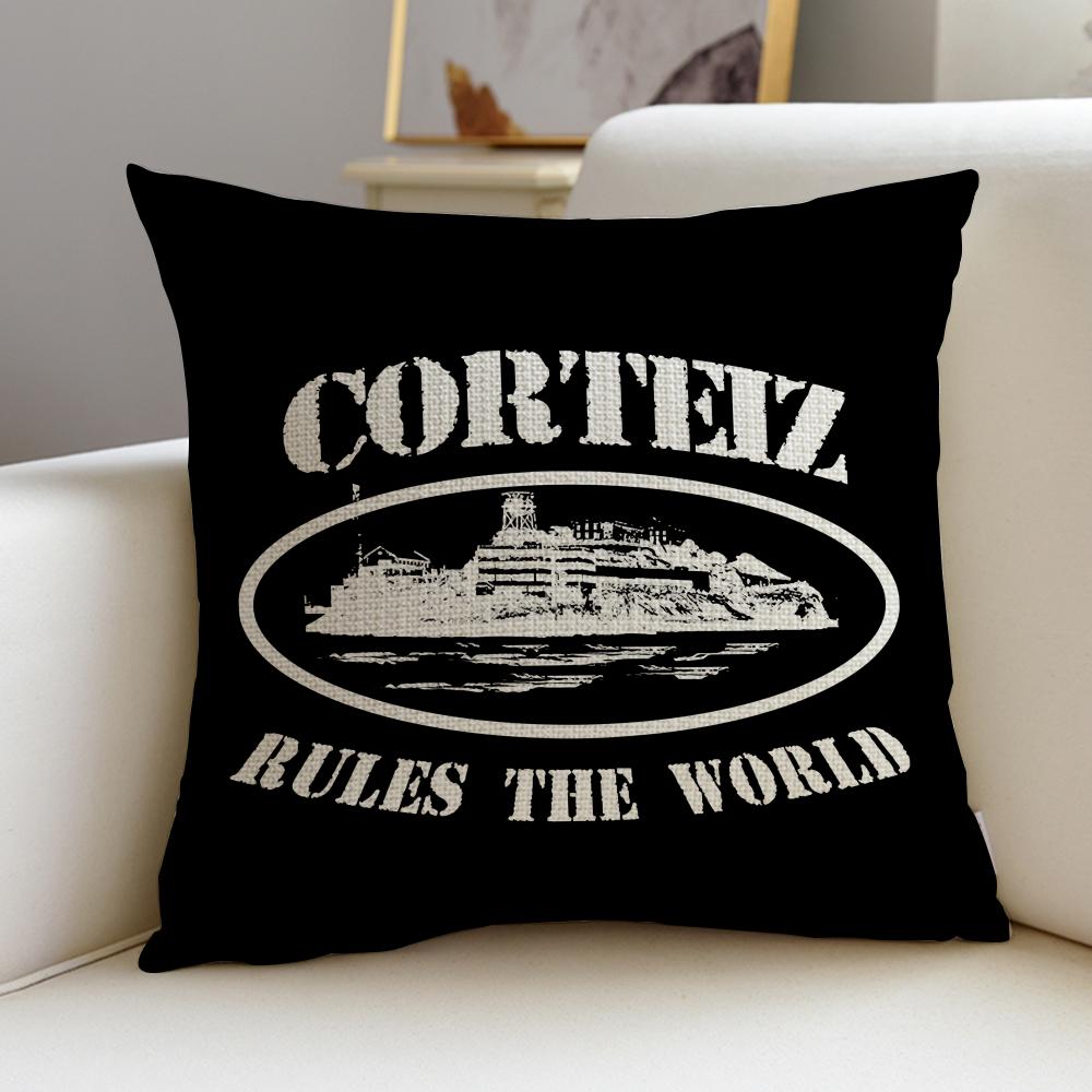 Street CCorteizS Cushion Cover Breathable and Skinfriendly Linen Pillowcase Square Removable and Washable Cushion