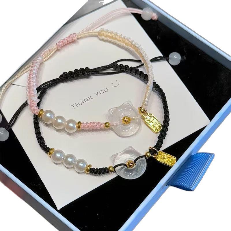 Ping An Couple Bracelets: Handmade Chinese-Style Woven Bracelets for Men and Women, Perfect for Girlfriends and Best Friends