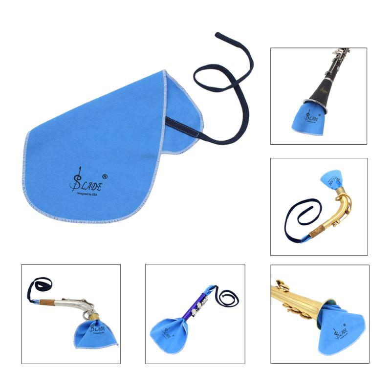Künstliches Wildleder Reinigungstuch für Alt Tenor Flöte Klarinette Sopran Saxophon Sax Teile &