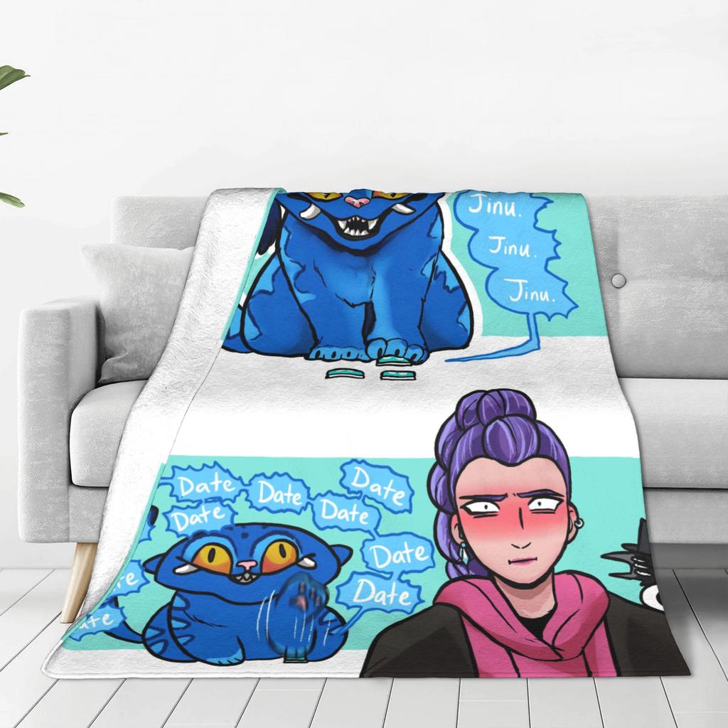 KPOP DEMON HUNTERS Saja Boys Jinu Blanket  Soft Warm Novelty Plush Throw Blanket For Children Outdoor Flannel Bedspread Cover