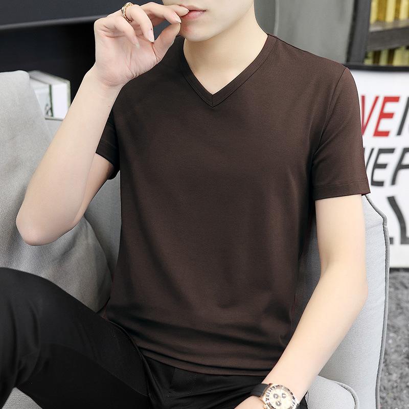 Men's T Shirt Short Sleeve V Neck T-Shirt Casual Summer Classic Basic Tee Shirts