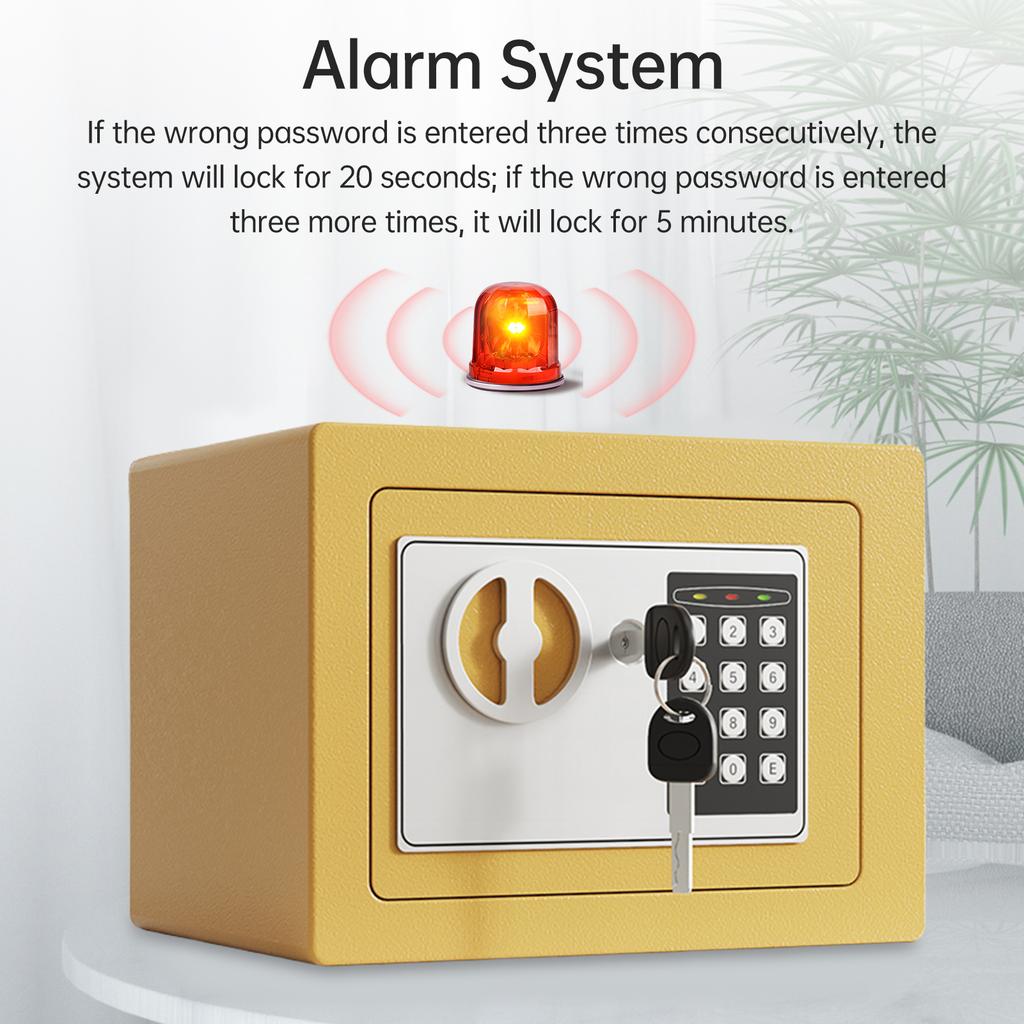 Home Safes Fireproof Waterproof Box + Document Bag with Coin Slot Keypad Digital Home Security for Documents Money Gold Jewelry