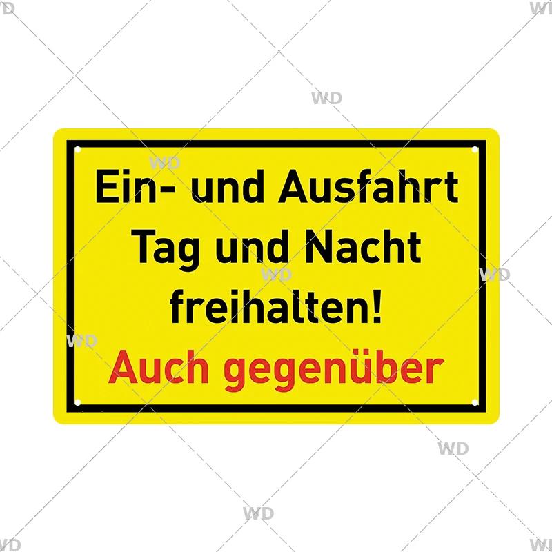 Mfoever Tin Sign Vintage Assorted Traffic Warning No Parking Tin Sign Set Retro European Bicycle Dog Fire Prohibition Metal Wall Art Rustic Saf
