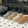 2026 New Winter Women Real Sheepskin Wool Ultra Mini Platform Ankle Snow Boots Classic Natural Fur Warm Thick Sole Shoe Slippers