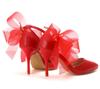 White Butterfly Flower Wedding Shoes One-piece Wristband Bride Shoes Thin Heel Pointed Toe Wedding Shoes Women's Sandals Pointed Toe High Heels
