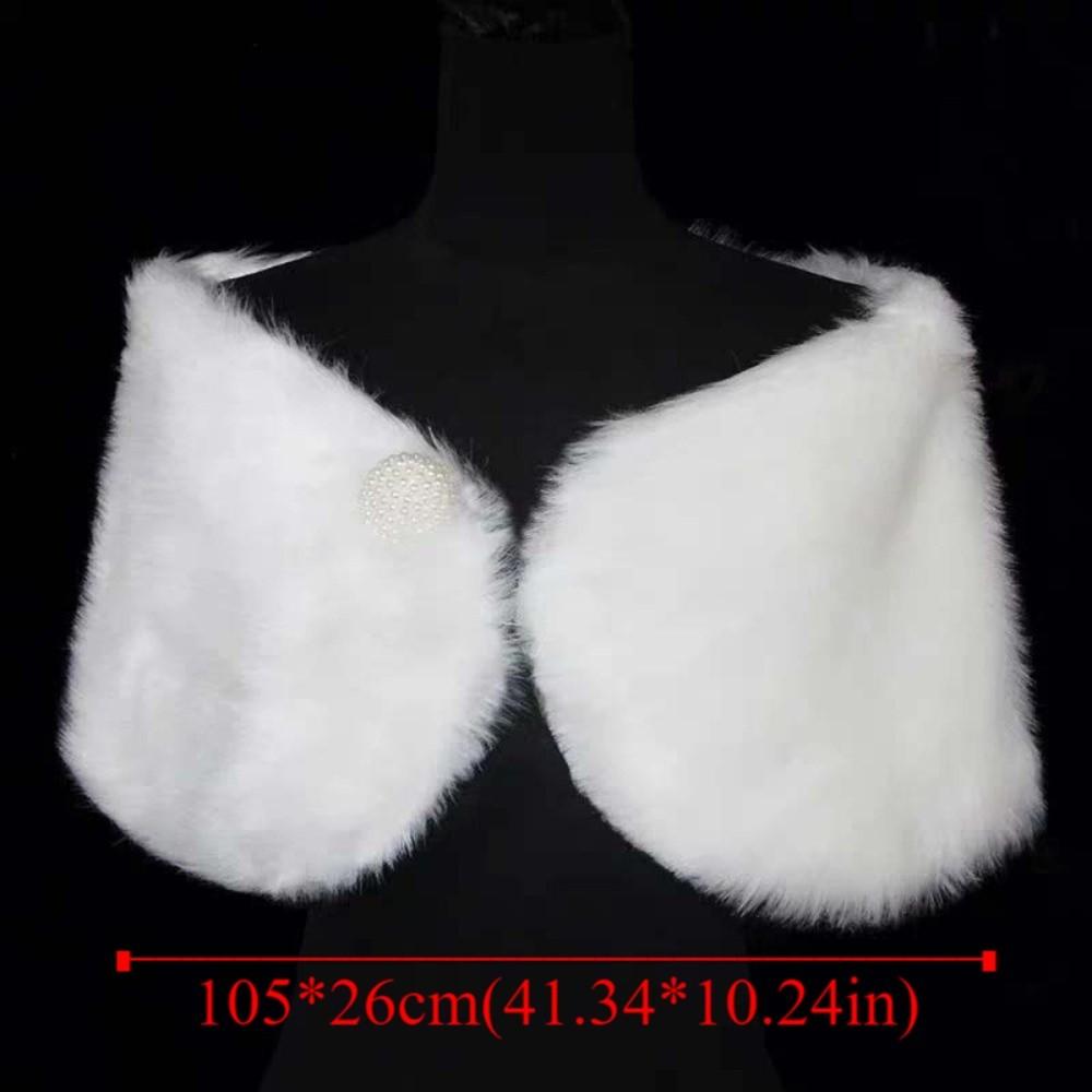 Faux Fur Wedding Faux Fur Shawl Bride Shoulder Fake Collar Rabbit Fur Scarves Plush Shawl Wedding