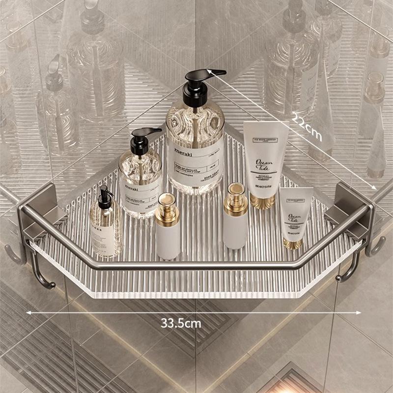 Bathroom corner triangular rack No punching toilet Acrylic toilet Wall-mounted bathroom storage