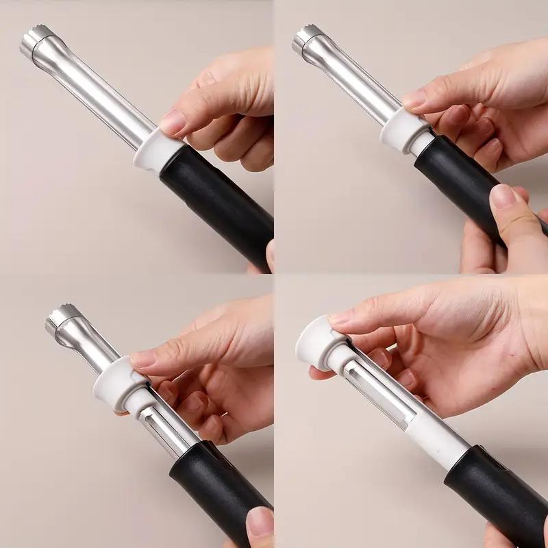 2 In 1 Retractable Stainless Steel Fruit Corer, Apple Corer, Pear Corer, Retractable Fruit Peeler