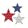 3Pcs/set Patriotic Wooden Star Decor Home Decor Tabletop Ornament Party Table Decor American Flag Design Laser Cut Decorations
