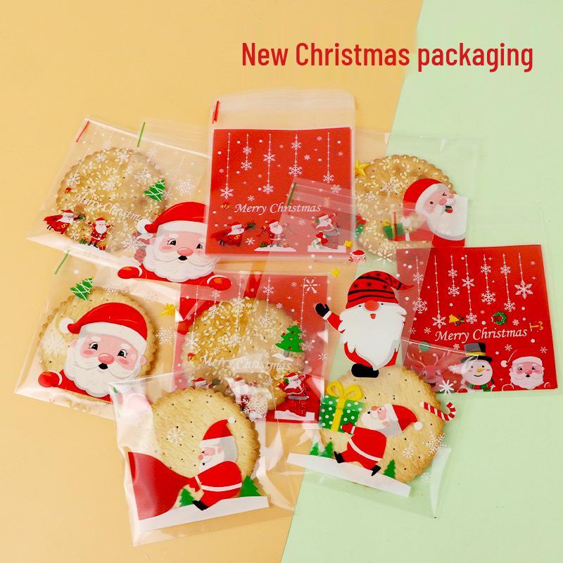 Weihnachtskeks Selbstklebende OPP-Beutel – Schneeflocken Knusprige Kunststoffverpackung