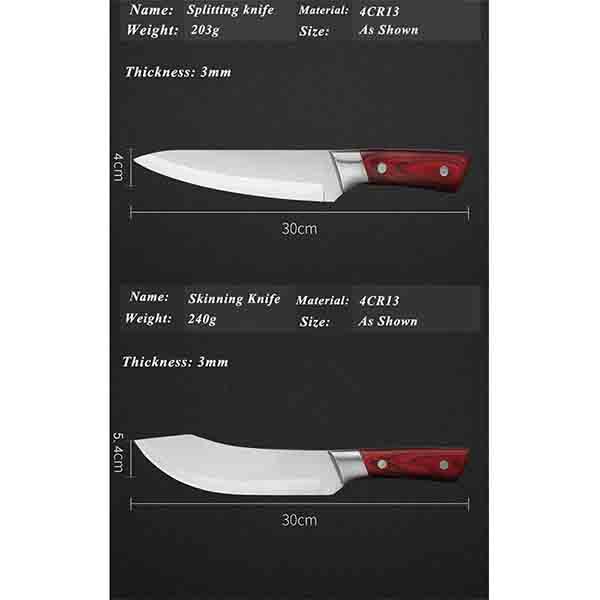 4 szt. Zestawy noży szefa kuchni Rzeźnia ze stali nierdzewnej Nóż do odkostniania Nóż rzeźniczy Ostry nóż do krojenia