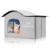 Cooling and Warm Foldable Insulated Cat Cooling House with Ice Packs and Reversible Mat, 3 Sizes for Indoor/Outdoor Use