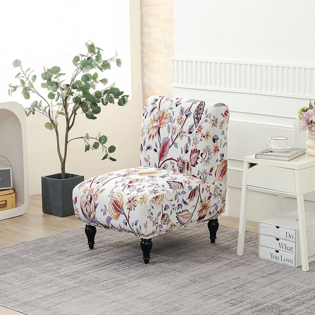 New Color Elastic Printing Armless Fat Chair Cover Amazon Hot Sale Single Armless Sofa Chair Cover