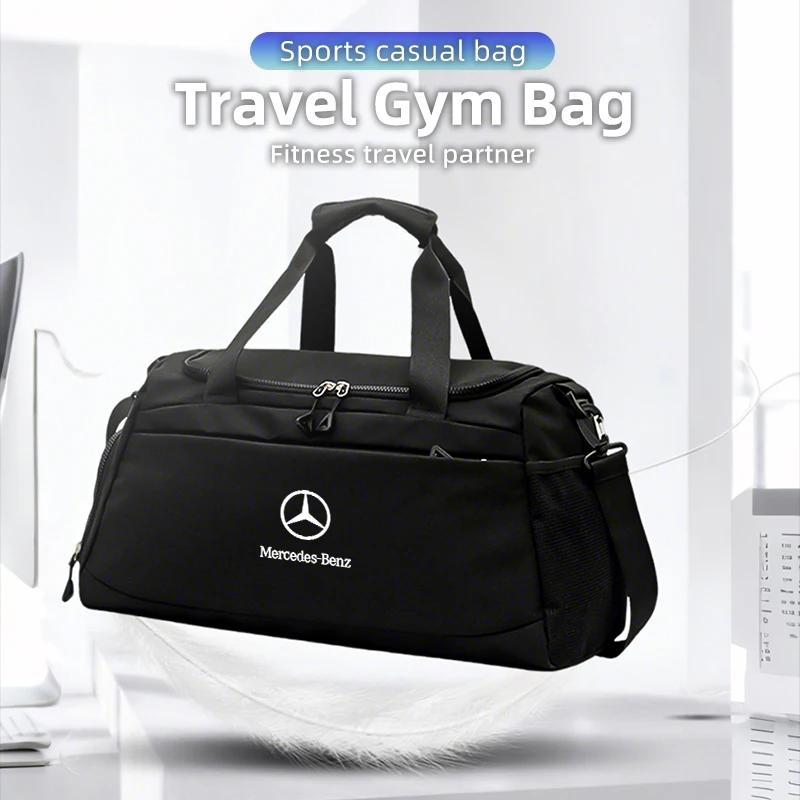 2025 Hot Car Travel Gym Bag Luggage Handbag Shoes Organizer For Mercedes Benz AMG A C E Class W201 W210 W108 W204 W205 W203 W211