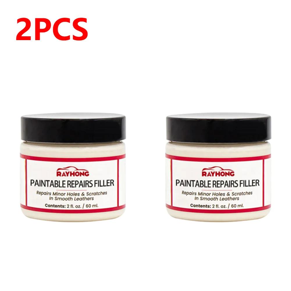 Leather Filling Paste 60ml Natural Leather Filler Repair Compound Leather Restoration Cream For Tears Crack Burns Holes Filler