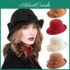Hat Felt Wool Bucket Ladies Vintage Cloche Fedora Hat Female Bowler