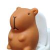 Mini Cartoon Capybara Figurine Cute Capybara Sitting on Toilet Miniature Decoration for Home Office Desk Car Dashboard Decor
