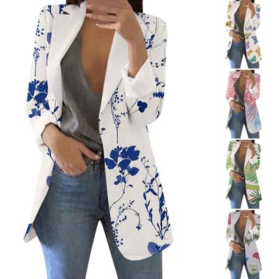 Damenmode, lässig, bedruckt, Anzug, langärmelig, locker, bequem, Strickjacke