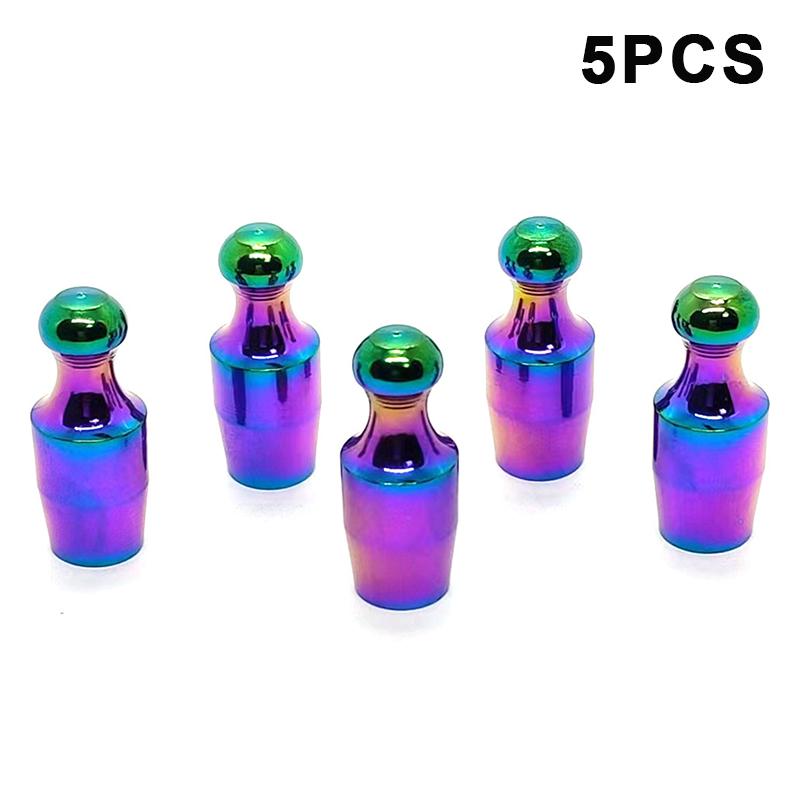4/5PCS Tire Valve Stem Caps Anodized Aluminum Wheel Valve Covers Accessories Universal Cars SUVs Bikes Trucks And Motorcycles·