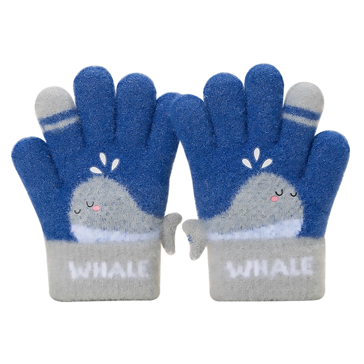 

QINTIAN Baby Ages Stylish and Winter Gloves for Cold Protection and Unisex Kids Mittens, Gloves, 3-5, Warm, Full-Finger Gloves, Cute, Warmth, (Dark темно-синий