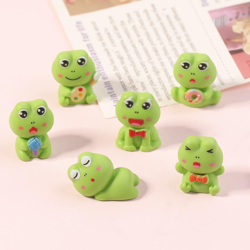 3D Harz Cartoon Frosch Ornament: Süße & Lustige Figur für Auto- oder Bürodekoration
