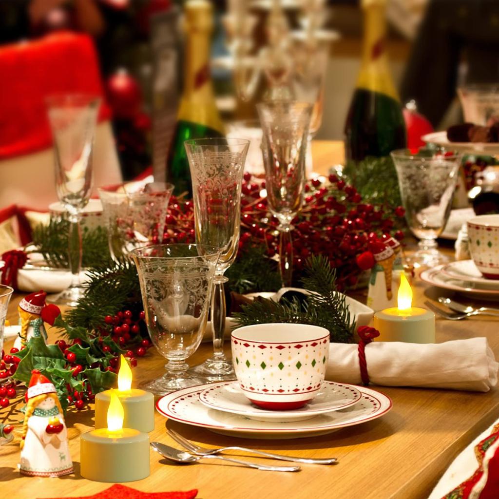 Flameless Rechargeable LED Candles, Set of 12, USB Rechargeable, Perfect for Indoor and Outdoor Use, Christmas Tree Decorations, Halloween, Weddings,