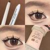 Soft and Atmospheric Eyeliners! Double-Ended Aegyo-Sal Eyeshadow Pen with Brightening Pearlescent Waterproof Matte Finish In Pink-Brown for Women