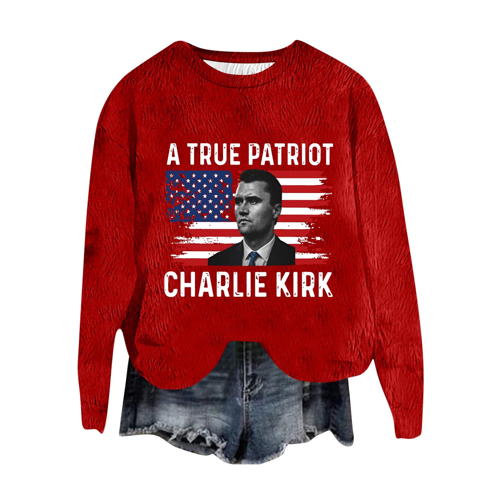 

Женский модный пуловер с круглым вырезом, футболка с длинным рукавом, с принтом L красный