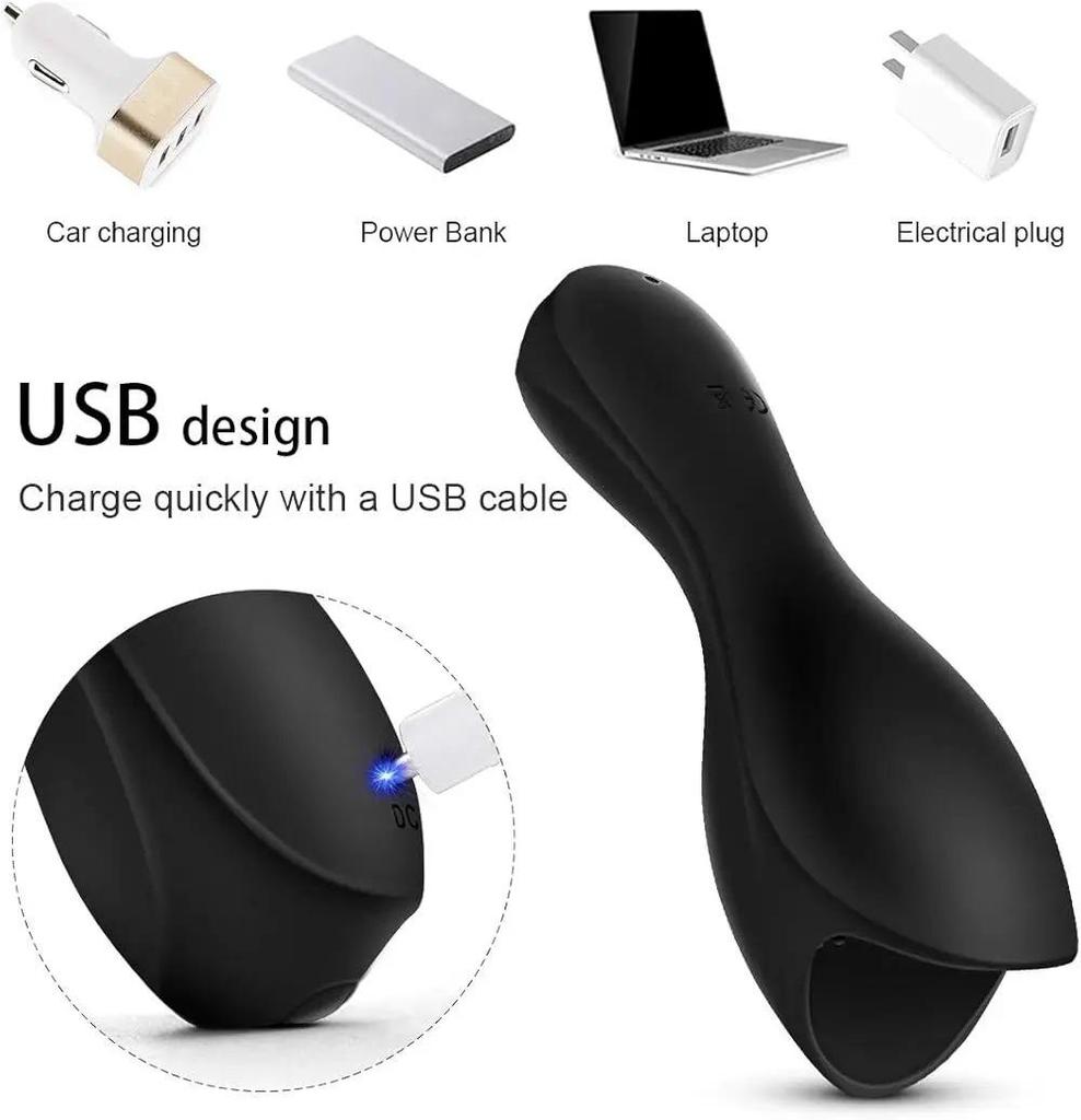 Knight Male Multi-Frequency Vibrating Masturbation Cup with Silicone Glans Trainer