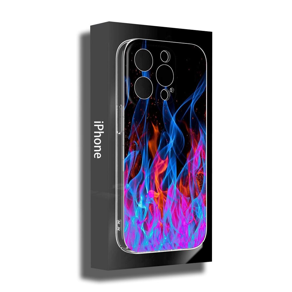 

Художественный индивидуальный чехол для телефона с пламенем для Iphone 14 11 12 Pro 8 7 14 Plus X Pro MAX 13 MINI XR X XS SE 2020, мягкие чехлы для телефонов iphone 14