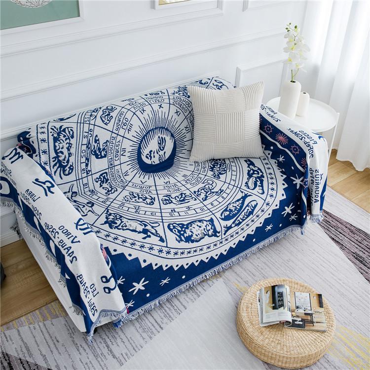 Thickened and Minimalist Double-sided Fabric Sofa Blanket, Sofa Towel, Light Luxury Tea Table Cloth, Household Exposed Camping Blanket, Bed Tail Towel