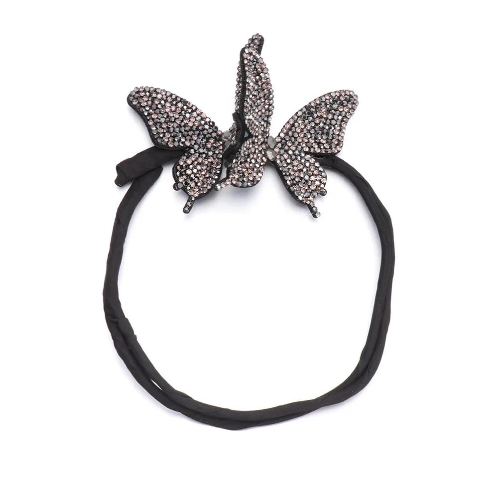 Whale Tail Rhinestone Flower Hair Clip Hair Bun Maker Bundle Lazy Hair Curler Hair Accessories Hair Styling Tool