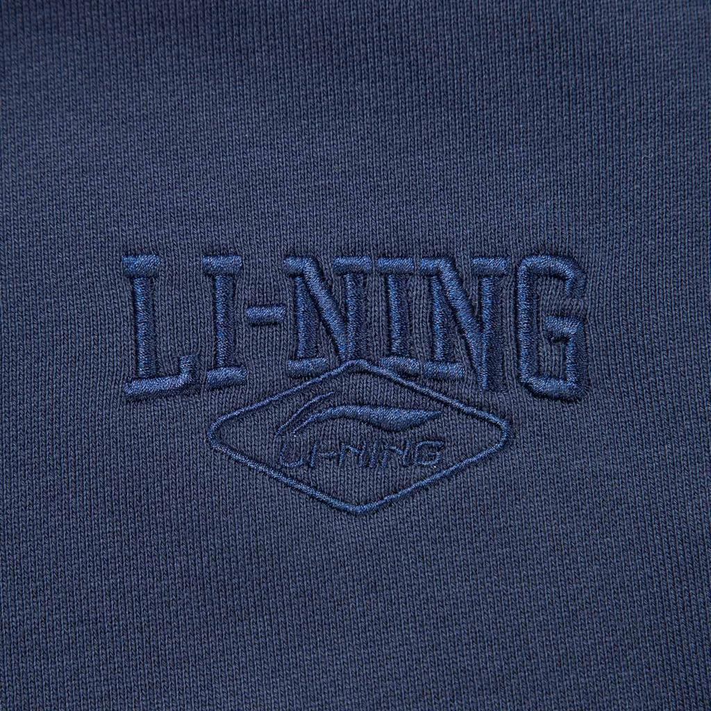Li Ning Sports Lifestyle Series Solid Color Simple Polo Neck Versatile Comfortable Loose Casual Sports Sweatshirt Unisex Sweatshirt AWDVE17-1