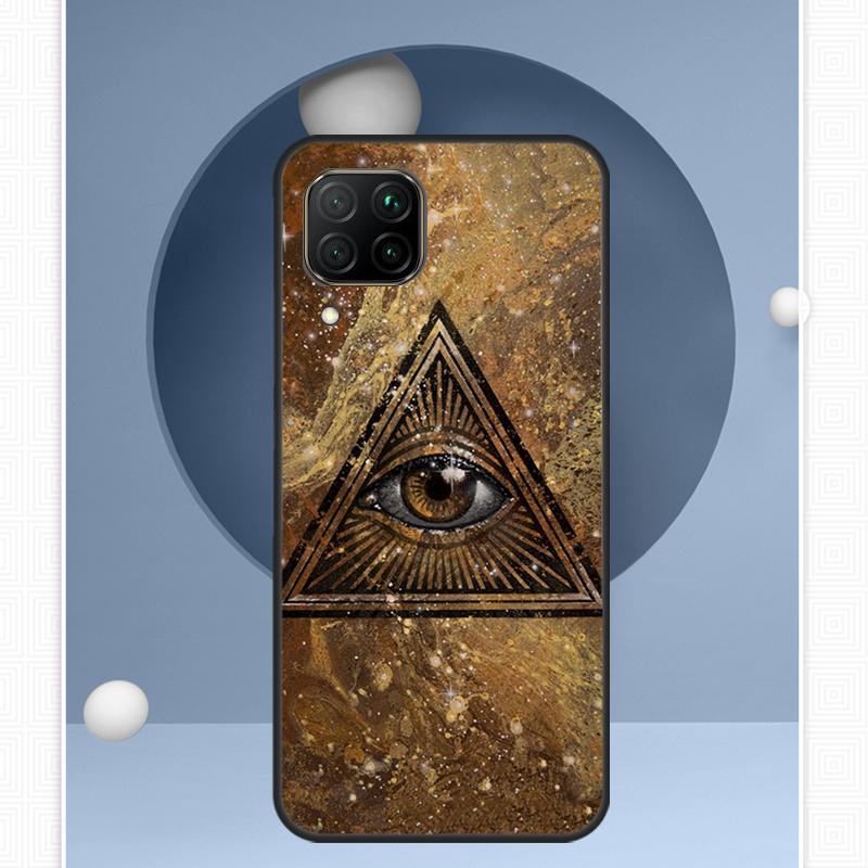 Illuminati Eye Occult Pyramid For Huawei Nova Y91 Y60 Y70 Y72 Y90 Y61 12s 12i 11i 8i 10 9 SE P20 P40 Lite P30 P60 Pro Case