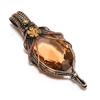 Morganite Pendant, Handmade Gemstone 999 Copper Wire Wrapped Pendant Antique Jewelry, For Engagement Gift